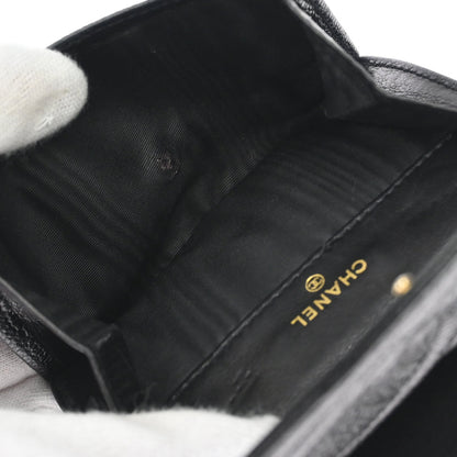 Chanel 1996-1997 Black Caviar Skin Bifold Wallet
