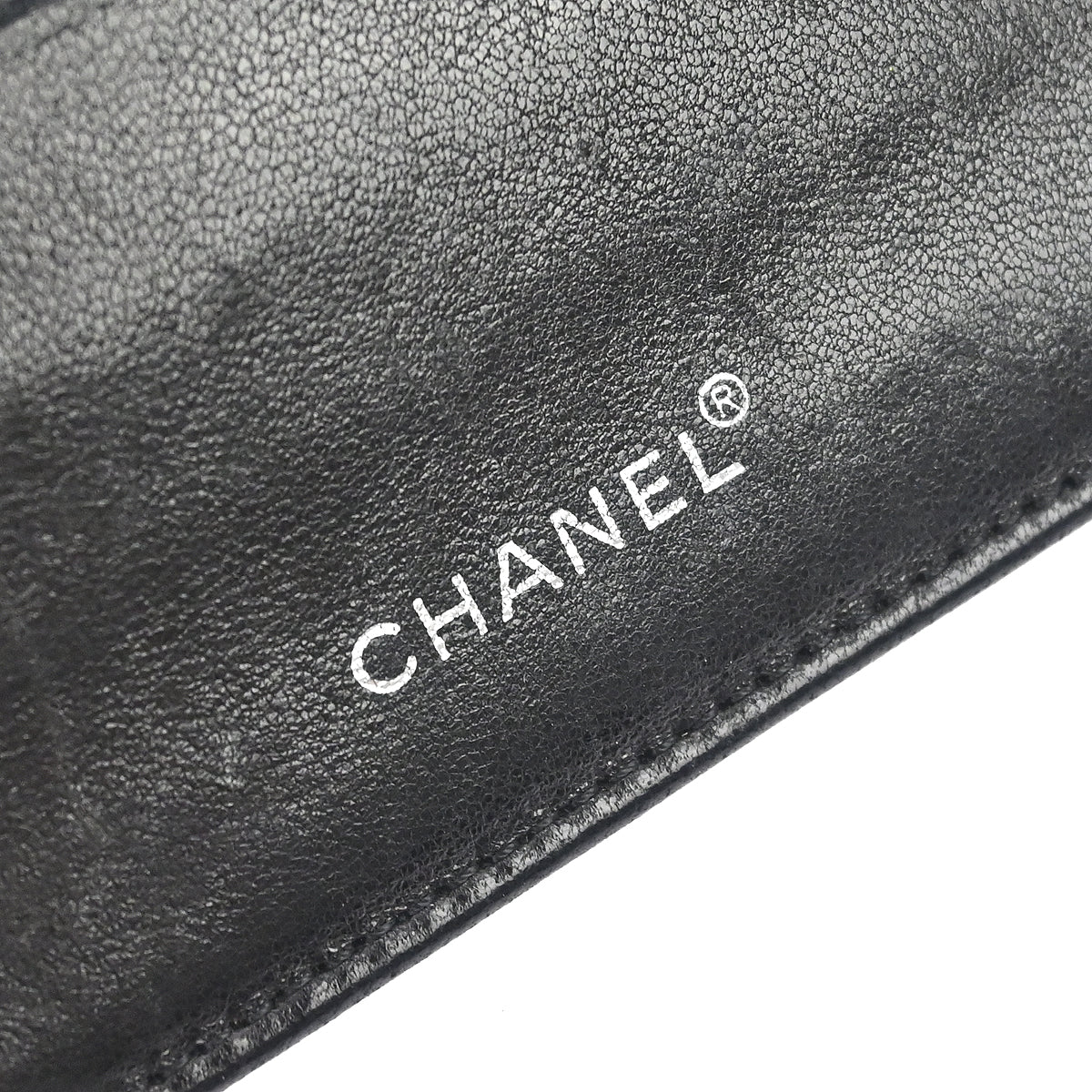 Chanel 2000-2002 Black Jacquard Nylon Travel Line Bifold Wallet