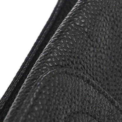 Chanel 1997-1999 Black Caviar Skin Cigarette Case Small Good