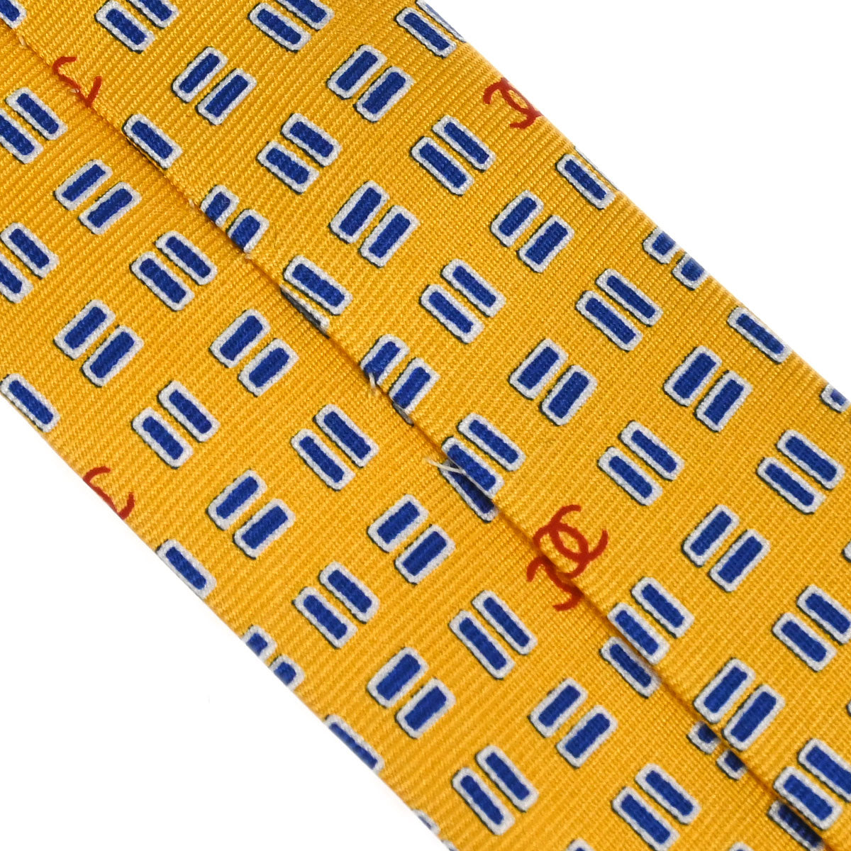 Chanel Necktie Yellow Small Good
