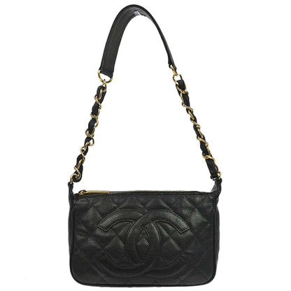 Chanel 2003-2004 Black Caviar Skin Handbag