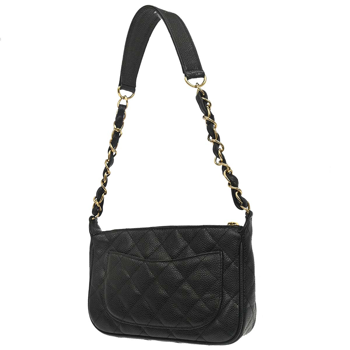 Chanel 2003-2004 Black Caviar Skin Handbag