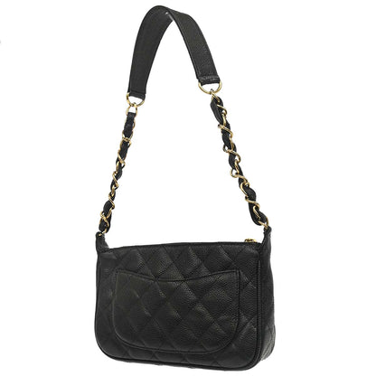 Chanel 2003-2004 Black Caviar Skin Handbag