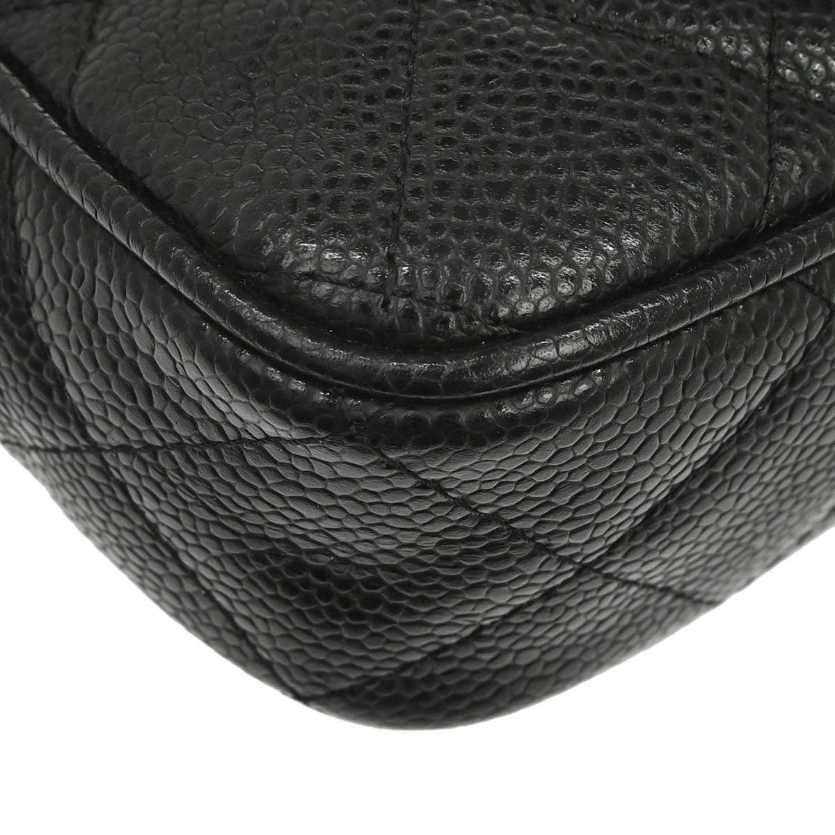Chanel 2003-2004 Black Caviar Skin Handbag