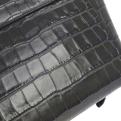 Celine Gray Embossed Leather Nano Belt Bag 2way Shoulder Handbag