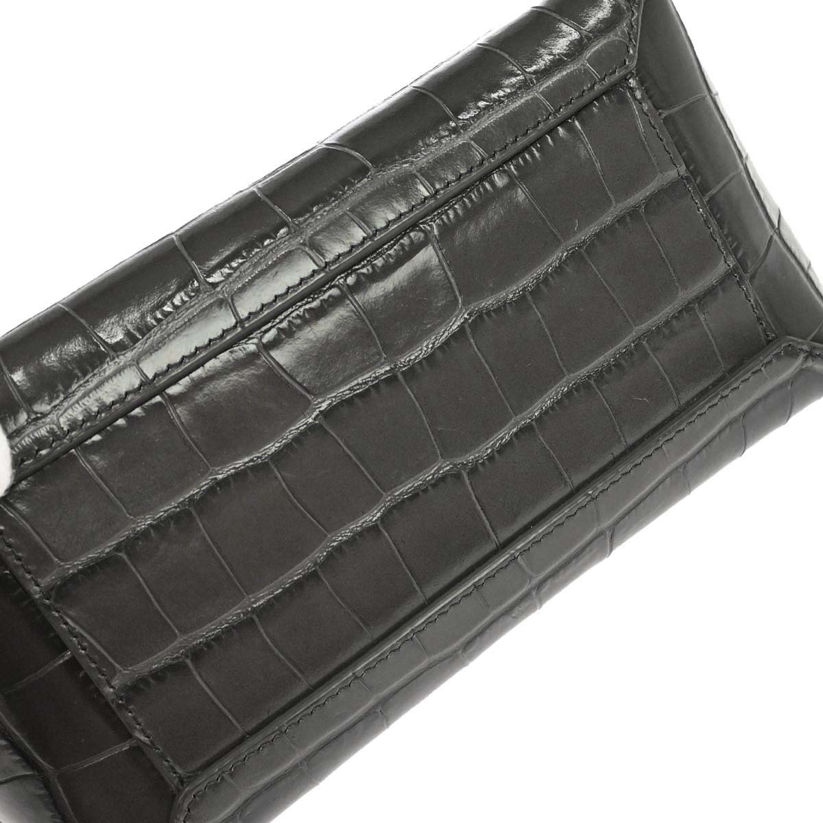 Celine Gray Embossed Leather Nano Belt Bag 2way Shoulder Handbag