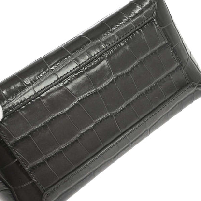 Celine Gray Embossed Leather Nano Belt Bag 2way Shoulder Handbag
