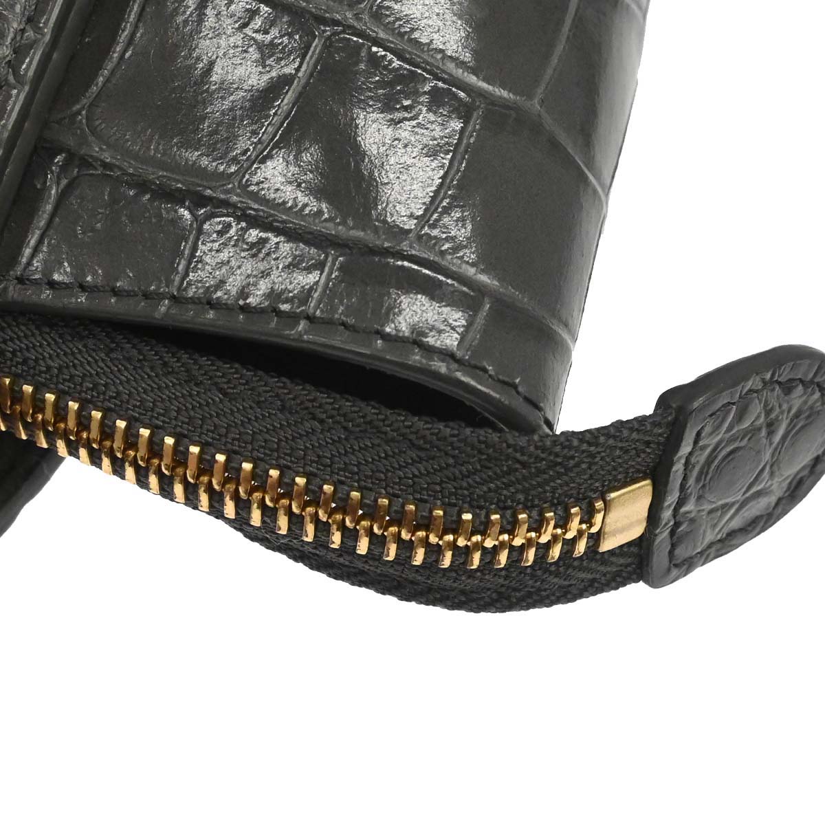 Celine Gray Embossed Leather Nano Belt Bag 2way Shoulder Handbag