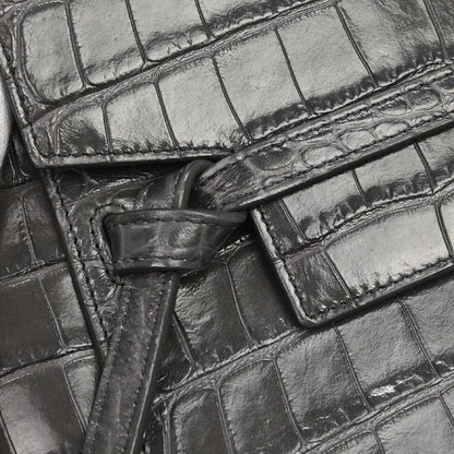 Celine Gray Embossed Leather Nano Belt Bag 2way Shoulder Handbag