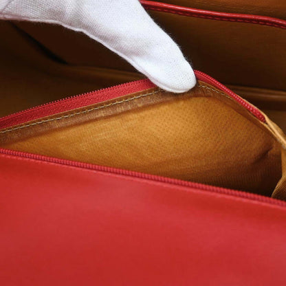 Gucci Red Bamboo 2way Shoulder Handbag