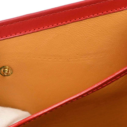 Gucci Red Bamboo 2way Shoulder Handbag