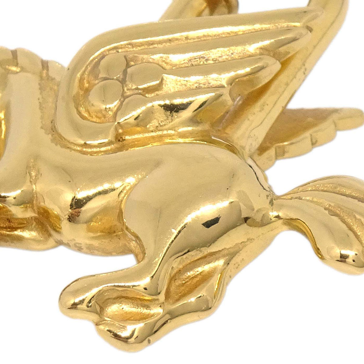 Hermes 1993 Le Cheval Pegasus Cadena Gold Small Good