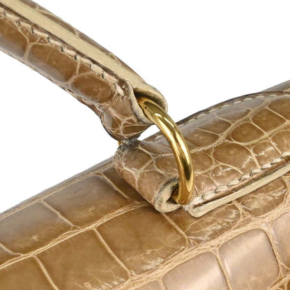 Hermes * Poussiere Porosus Kelly 32 Sellier Shoulder Handbag