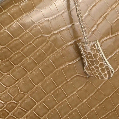 Hermes * Poussiere Porosus Kelly 32 Sellier Shoulder Handbag