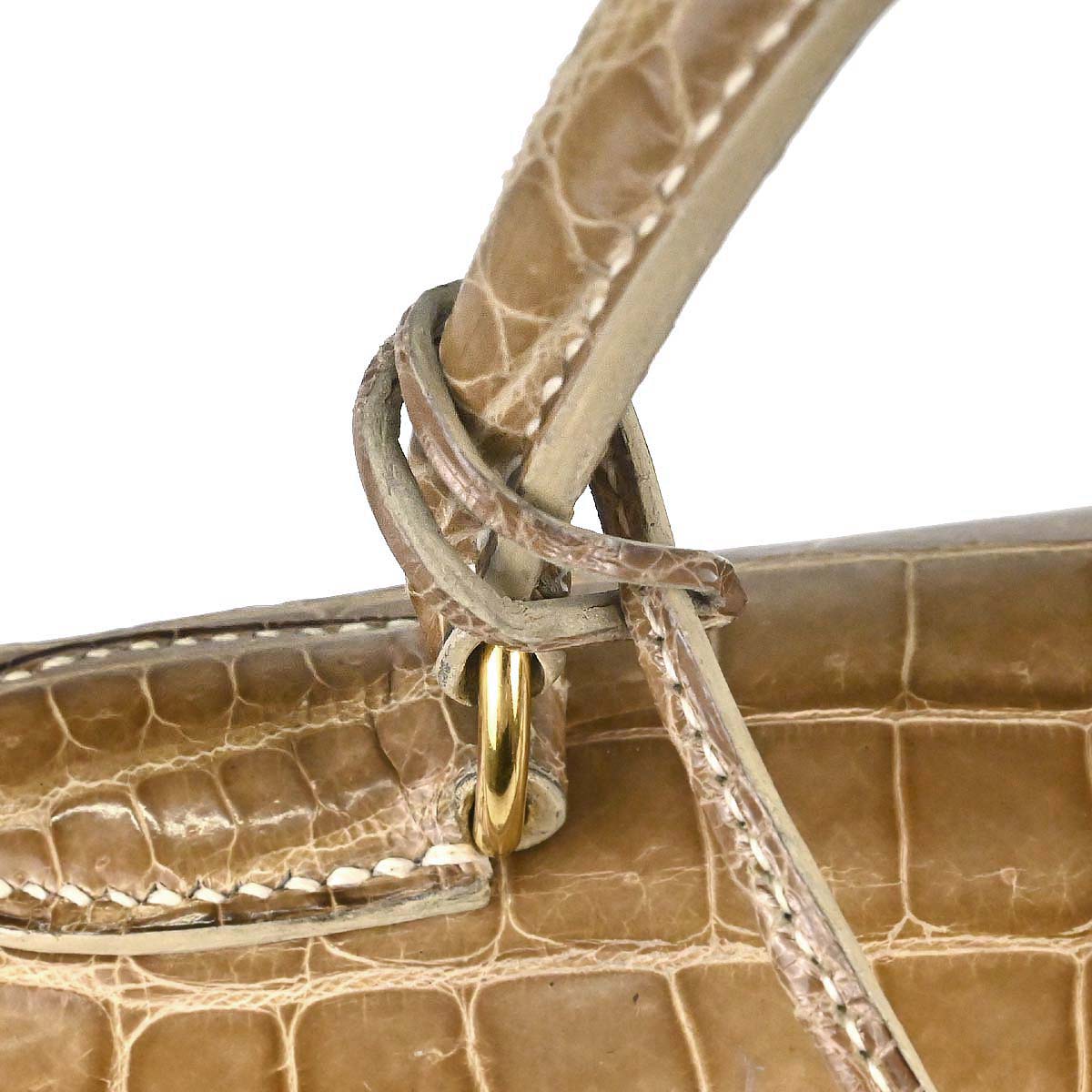 Hermes * Poussiere Porosus Kelly 32 Sellier Shoulder Handbag