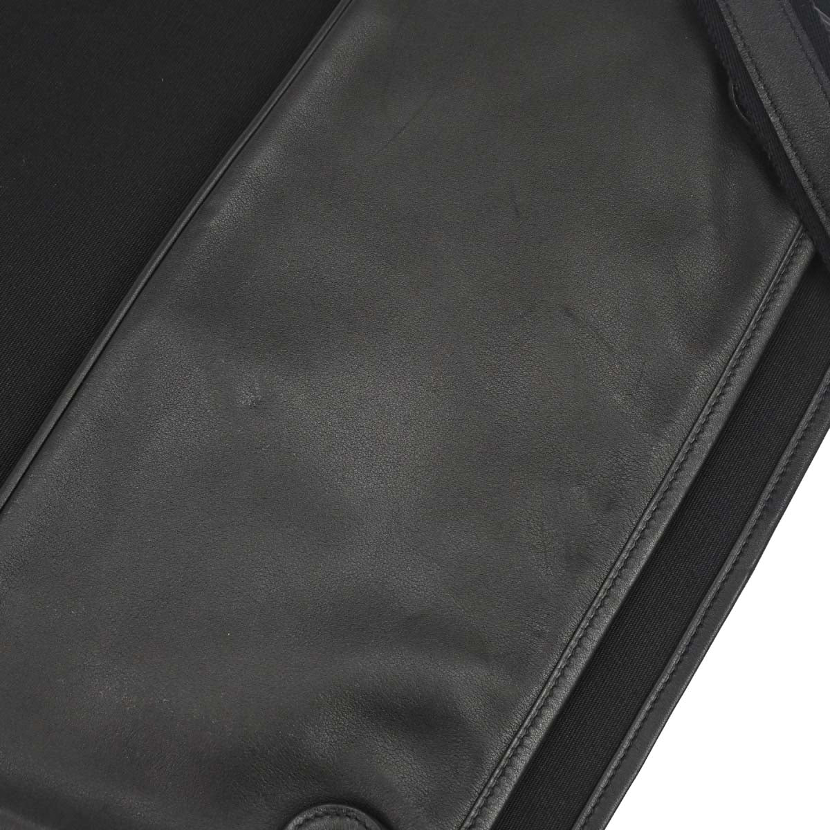Hermes Black Swift Toile Officier Mrs. Hippie Shoulder Bag