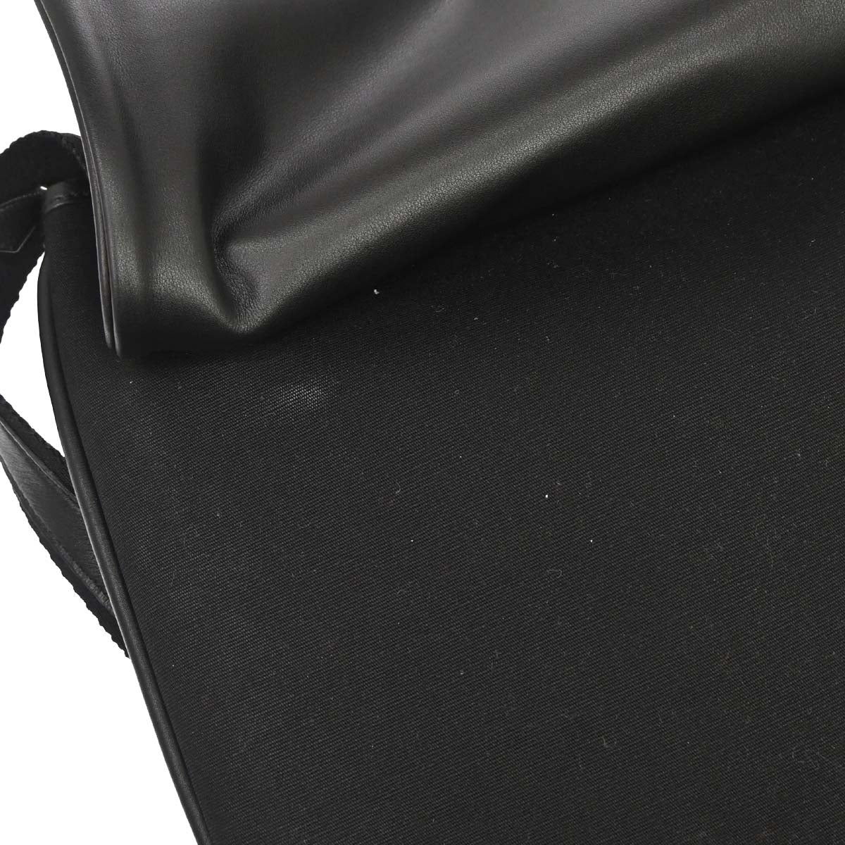 Hermes Black Swift Toile Officier Mrs. Hippie Shoulder Bag
