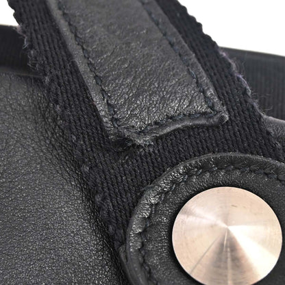 Hermes Black Swift Toile Officier Mrs. Hippie Shoulder Bag