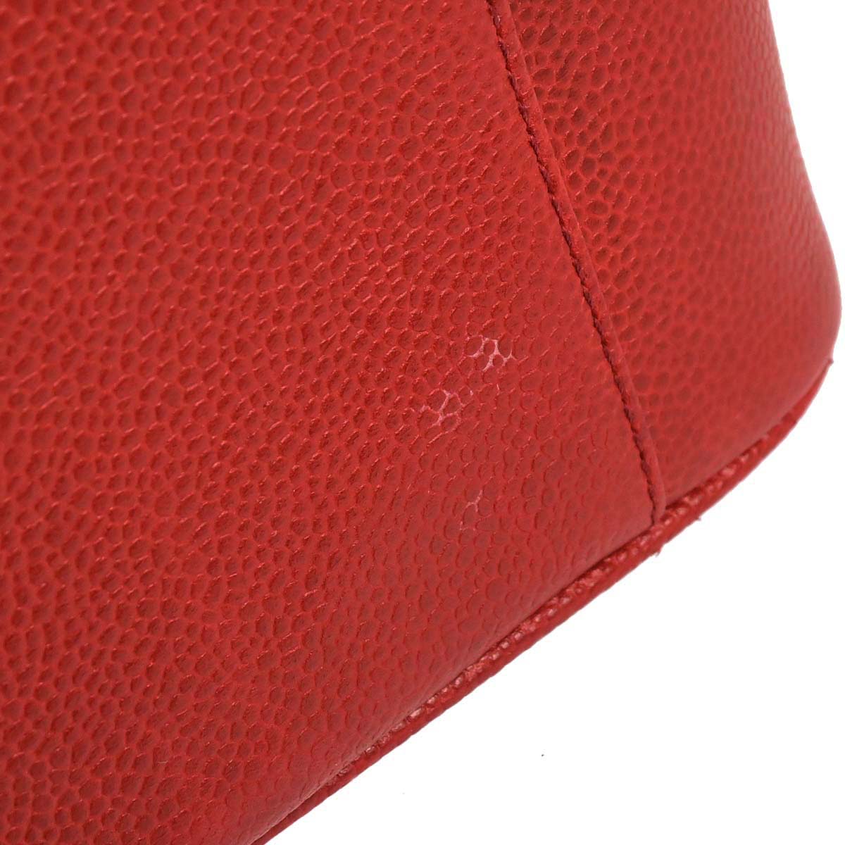 Chanel 1996-1997 Red Caviar Skin Vanity 2way Shoulder Handbag