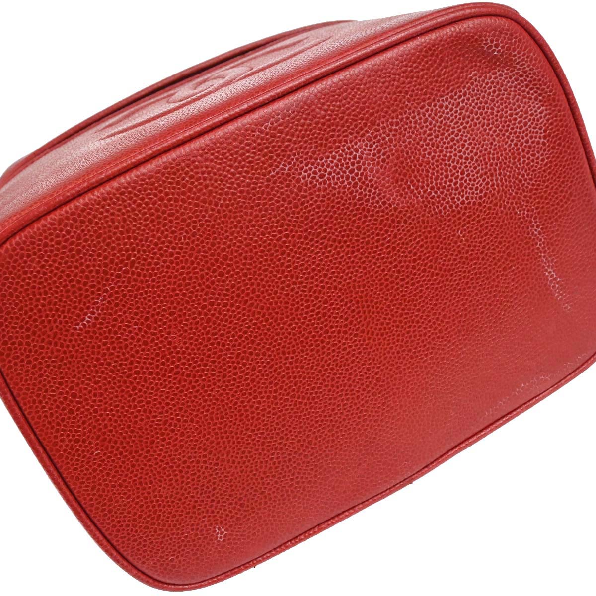 Chanel 1996-1997 Red Caviar Skin Vanity 2way Shoulder Handbag