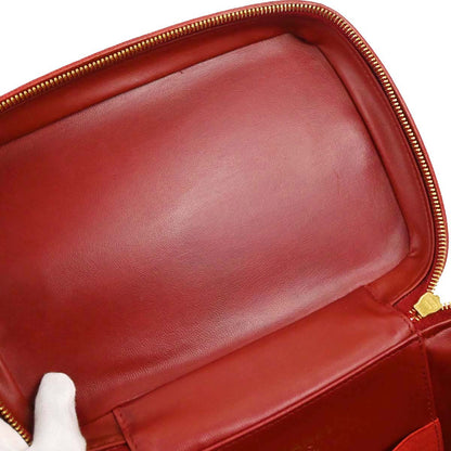 Chanel 1996-1997 Red Caviar Skin Vanity 2way Shoulder Handbag