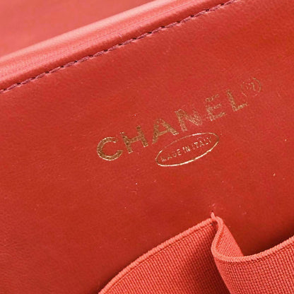 Chanel 1996-1997 Red Caviar Skin Vanity 2way Shoulder Handbag