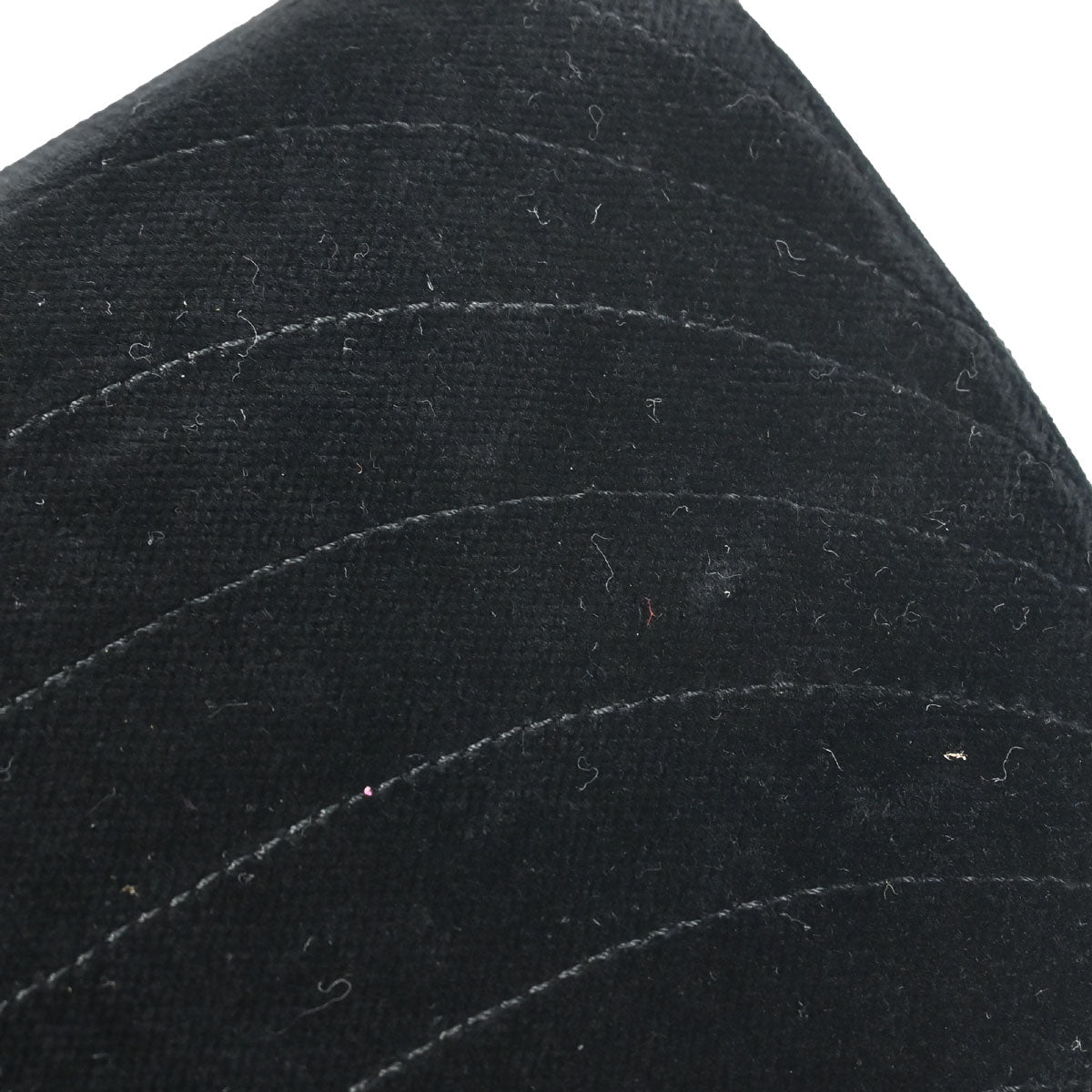 Chanel 1986-1988 Black Velvet Half Moon Flap Shoulder Bag
