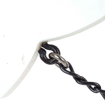Chanel Dangle CC Clip-On Earrings White Acrylic 96P