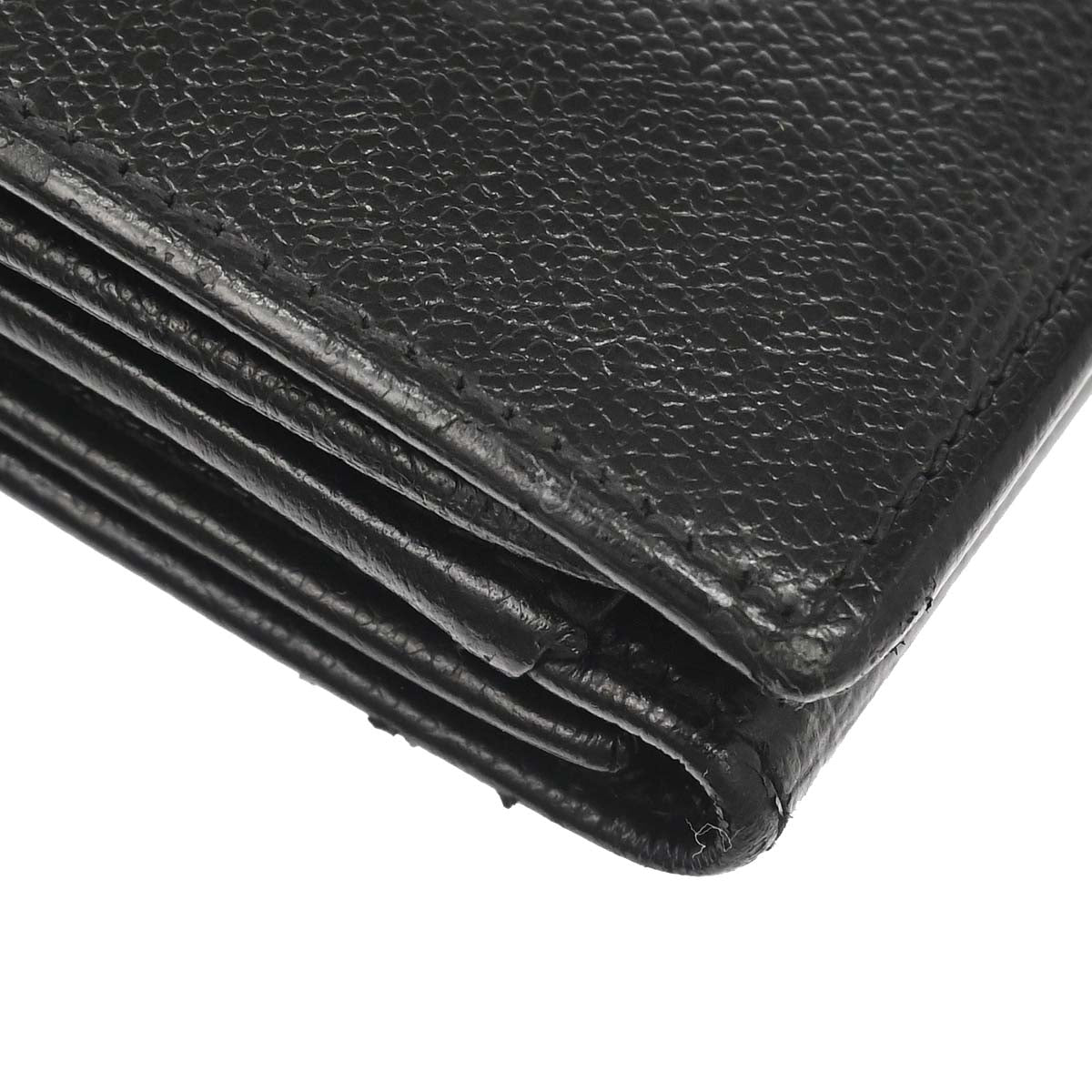 Chanel 2009-2010 Black Calfskin Coco Button Long Wallet