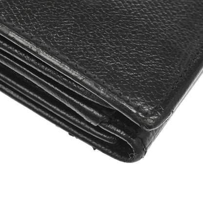 Chanel 2009-2010 Black Calfskin Coco Button Long Wallet