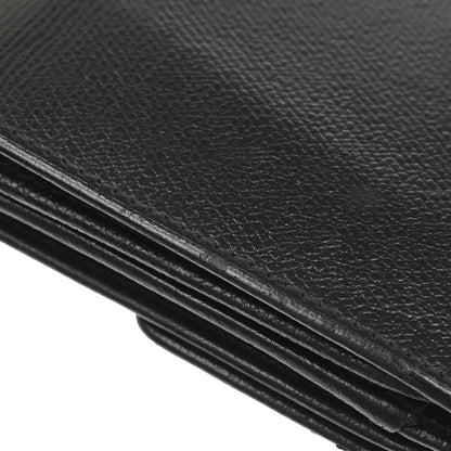 Chanel 2009-2010 Black Calfskin Coco Button Long Wallet