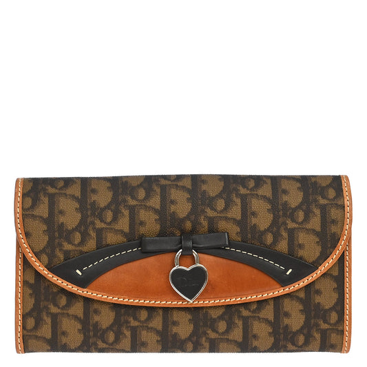 Christian Dior 2007 Brown Romantic Long Wallet