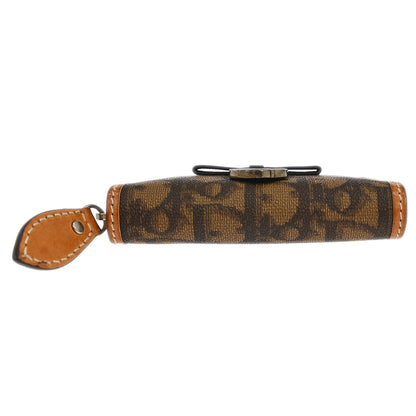 Christian Dior Brown Romantic Zip-Around Coin Purse Wallet