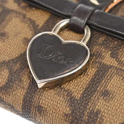 Christian Dior Brown Romantic Zip-Around Coin Purse Wallet