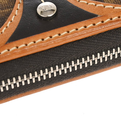 Christian Dior Brown Romantic Zip-Around Coin Purse Wallet