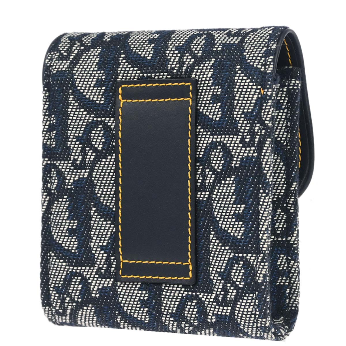 Christian Dior Navy Canvas Trotter Saddle Belt Pouch