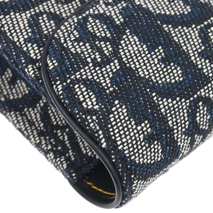 Christian Dior Navy Canvas Trotter Saddle Belt Pouch