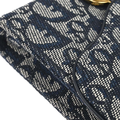 Christian Dior Navy Canvas Trotter Saddle Belt Pouch