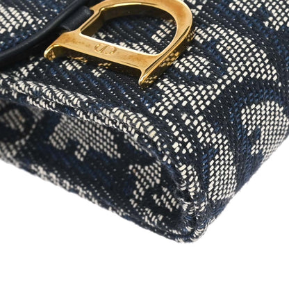 Christian Dior Navy Canvas Trotter Saddle Belt Pouch