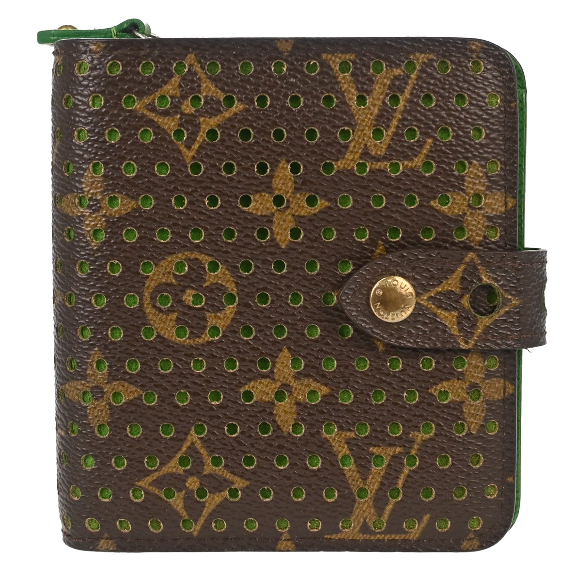 Louis Vuitton Monogram Perfo Compact Zip Wallet M95218