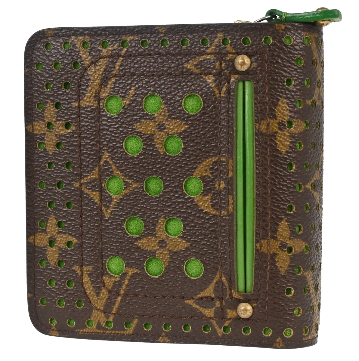 Louis Vuitton Monogram Perfo Compact Zip Wallet M95218