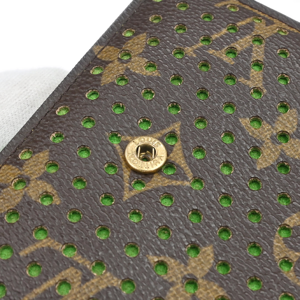 Louis Vuitton Monogram Perfo Compact Zip Wallet M95218