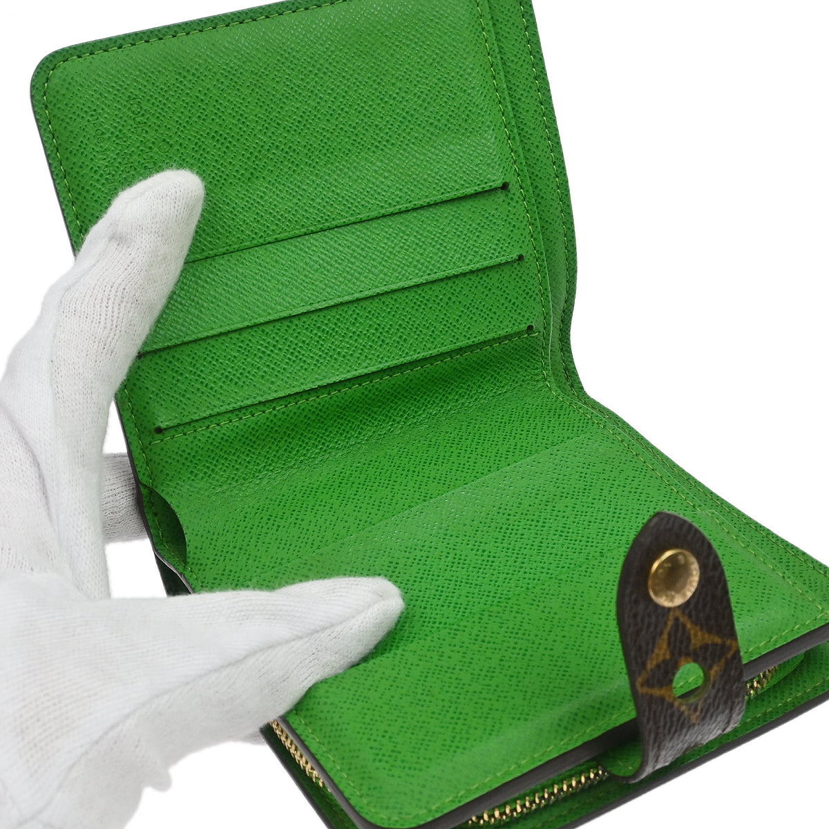 Louis Vuitton Monogram Perfo Compact Zip Wallet M95218