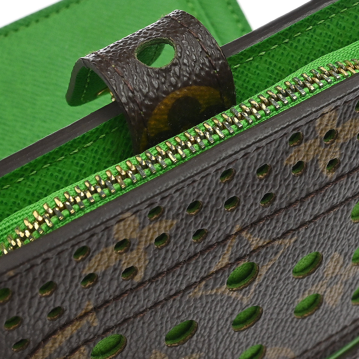 Louis Vuitton Monogram Perfo Compact Zip Wallet M95218