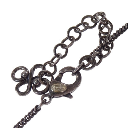 Chanel Medallion Pendant Necklace Silver 03P