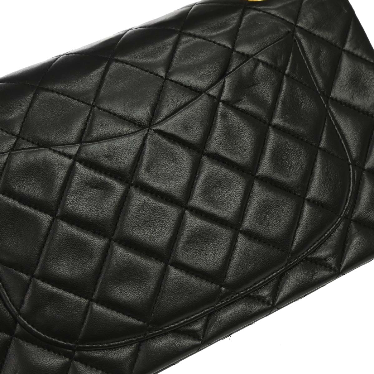Chanel Black Lambskin Small Classic Double Flap Shoulder Bag