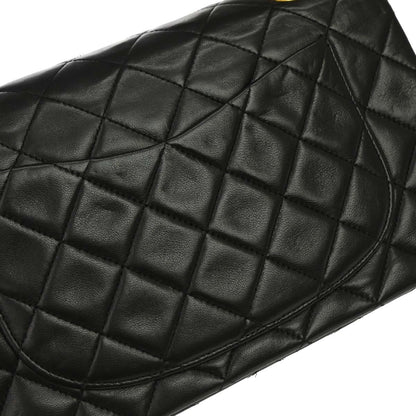 Chanel Black Lambskin Small Classic Double Flap Shoulder Bag