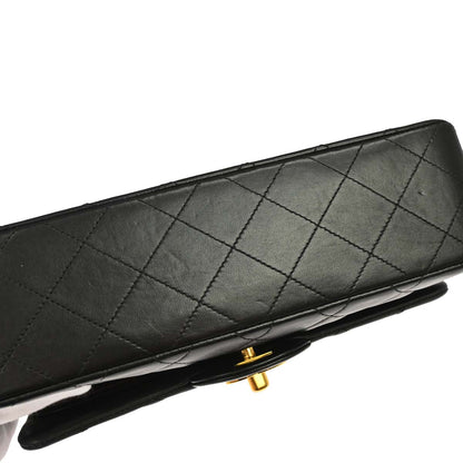 Chanel Black Lambskin Small Classic Double Flap Shoulder Bag