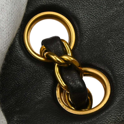 Chanel Black Lambskin Small Classic Double Flap Shoulder Bag