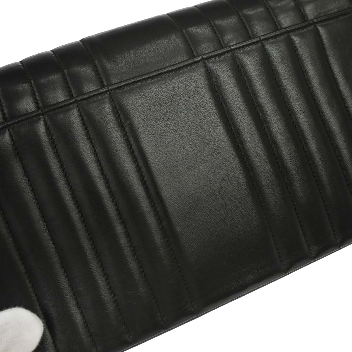 Chanel 1991-1994 Black Lambskin Mademoiselle Single Flap Shoulder Bag